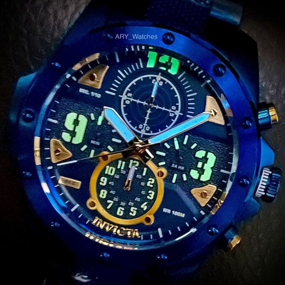 NEW Invicta Coalition Forces 42MM Blue Dial Quartz Blue Bracelet Watch - Picture 10 of 10